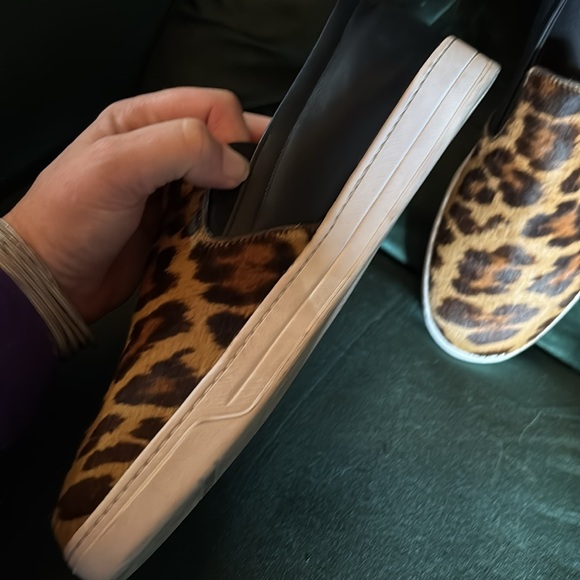 Prada Shoes black/print leather unisex sneaker size 7 mens 11 womens comfortable - Picture 2 of 6